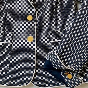 Juicy Couture Womens Blazer Size 0 Blue and White